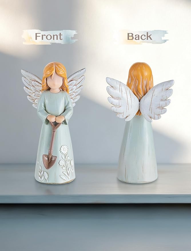 Gardening Gifts for Women: Garden Angel Figurine Gifts for Plant Lover - Gardening Angel Decoration Gifts for Gardener Best Friends Grandma Mom Sister Christmas Birthday
