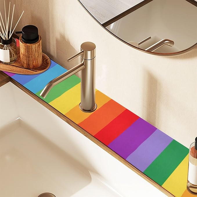 Kitchen Sink Splash Guard 1 PC 14.7 Inch Sink Faucet Mat Splash Guard