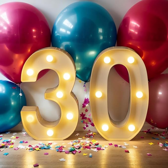 Foaky Rechargeable LED Letter Lights Sign Marquee Light Up Letters Sign for Night Light Wedding/Birthday Party Christmas Lamp Home Bar Decoration (3)