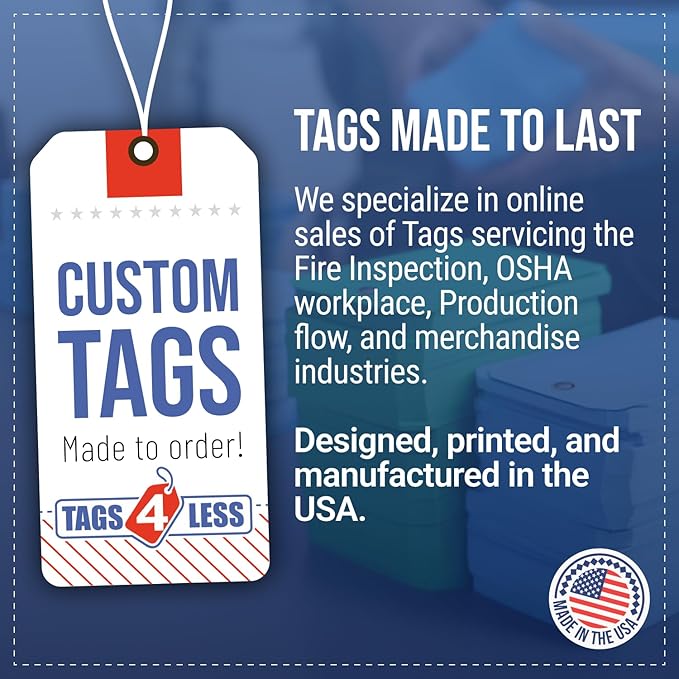 Tags 4 Less 15 Mil Waterproof Plastic Tags, Pack of 100 – 2” x 4” Heavy Duty Plastic Tags for Labeling, Outdoor Tagging, Equipment Labeling, Luggage, Valves & More (Yellow)