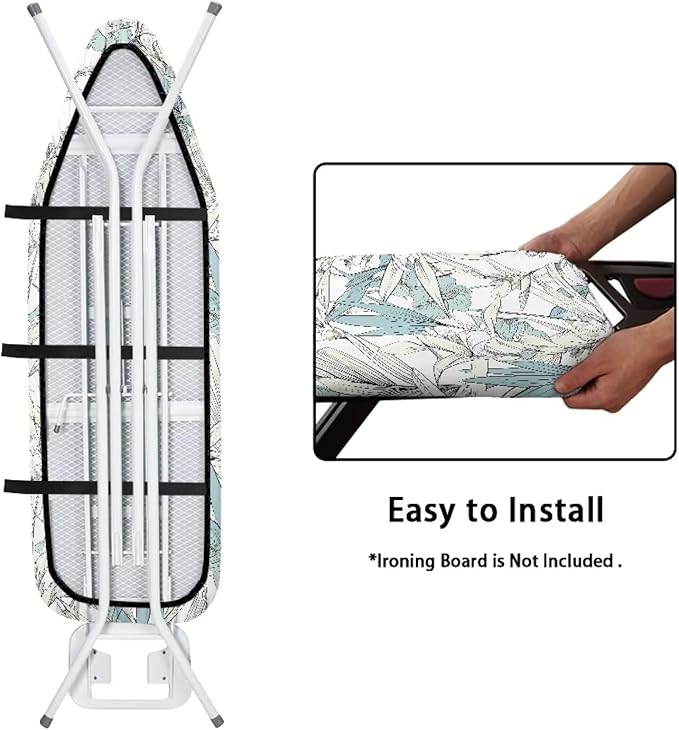 Bird of Paradise Ironing Board Cover 15 x 54 Inch, Tropical Leaf Standard