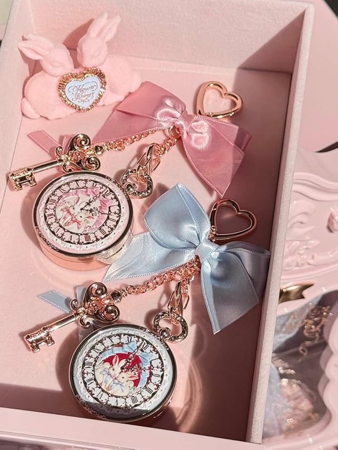 Flower Knows Bunny Garden Lip Balm Bag Charm,Hydrating & Softening Lip Care with Nourishing Oils & Long-Lasting Moisture,Non-Sticky Shine,Vegan Skincare,Lip Keychain Cap,Cute for Gift(01 Creamy Blue)