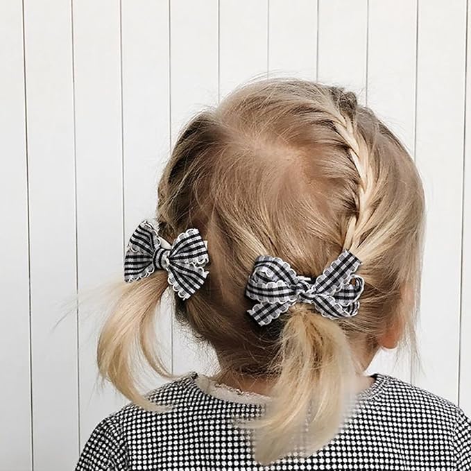 20 PCS Baby Hair Clips Set 2'' Toddler Girl Hair Bows Fully Covered Barrettes Infant Tiny Hair Accessories for Babies Kids Fine Hair