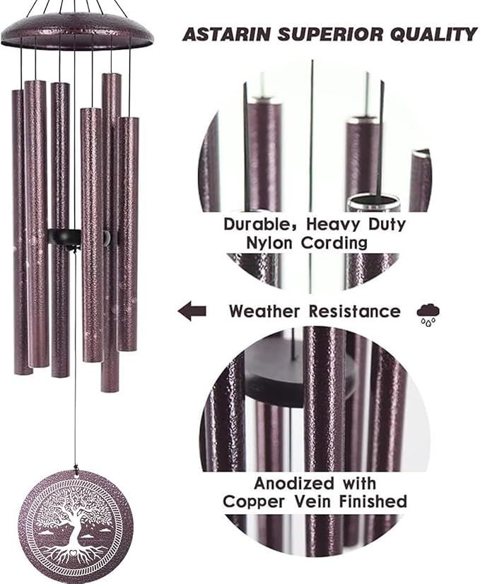 Personalized Wind Chimes 2025 Retirement, Retirement Gifts for Dad/Mom, Celebrate Retire, Custom Metal Retirement Wind Chimes for Woman/Man Outdoor 36inch (Produced in USA)