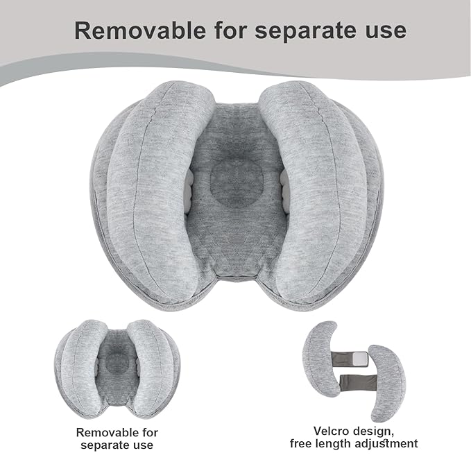 KAKIBLIN Baby Support Pillow, Head and Neck Support,Banana Neck Pillow for Baby, Travel Pillow for Stroller Neck Support, Adjustable Head Pillow for Kids Toddler