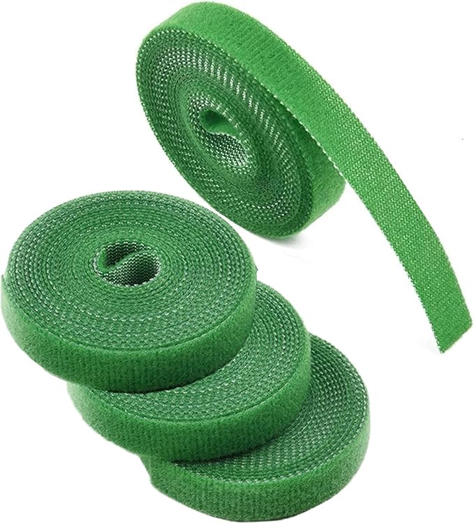 IFNOW Hook and Loop Tape Cable Ties Reusable Fastening Tape Garden Tie Strap Plant Supports Gentle on Plants Plant Ties Garden Tape for Plant (2, Green-0.4in)