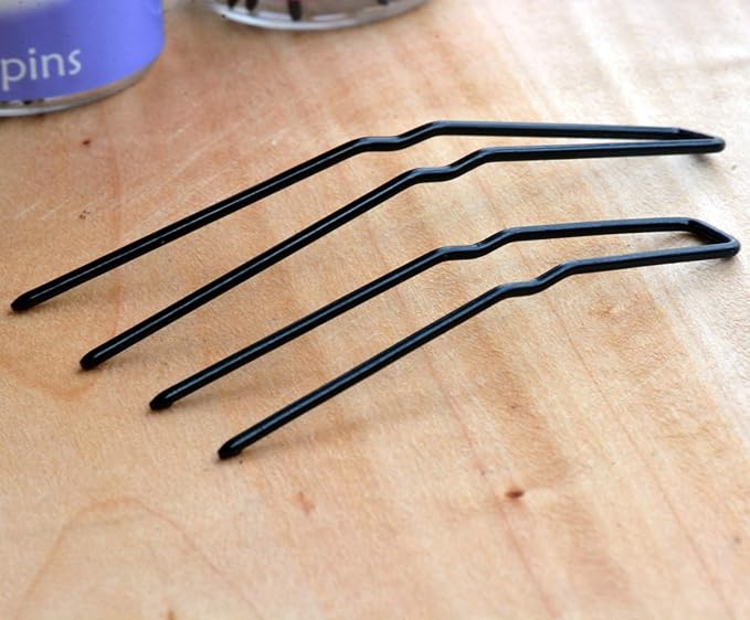 Hairpins for Bun ROCST Bobby Pins Clips for Ballet Woman girl Hairdressing Salon 12pc(2.5 inch Black)