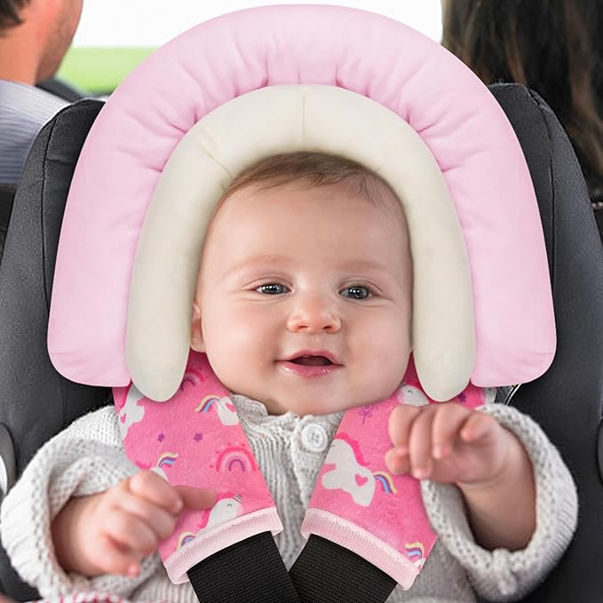 COOLBEBE Car Seat Straps Shoulder Pads for Baby Kids, Super Soft Seat Belt Covers for All Car Seats/Pushchair/Stroller/High Chair