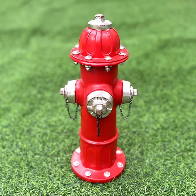 Elenon Garden Fire Hydrant Outdoor Statue Decorative for Dog to Peed on, 14.5" Fire Hydrant Puppy Pee Training Post, Gadrden Yard Lawn Backyard Ornament Decoration Firefighter Gifts for Men
