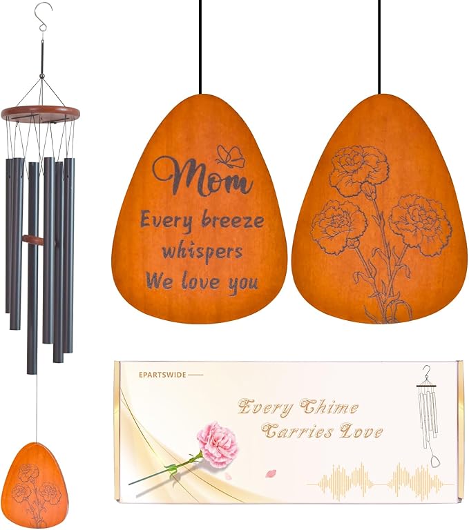 Moms Wind Chimes, Gifts for Mom, Thanksgiving Christmas Mother's Day Best Gift for Mom, Mother Birthday Gift from Daughter Son, Love Reminder Gifts