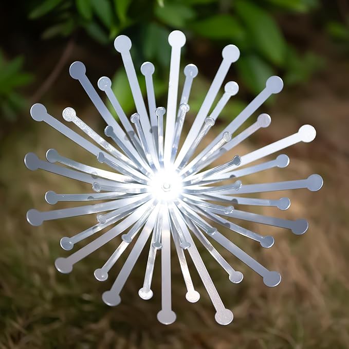 Metal Flowers - Unique Dandelion Design Outdoor Garden Stakes, Durable Weather-Resistant Steel, Easy Installation, Large Yard Art for Plants and Small Decorations, Ideal for Garden Enthusiasts