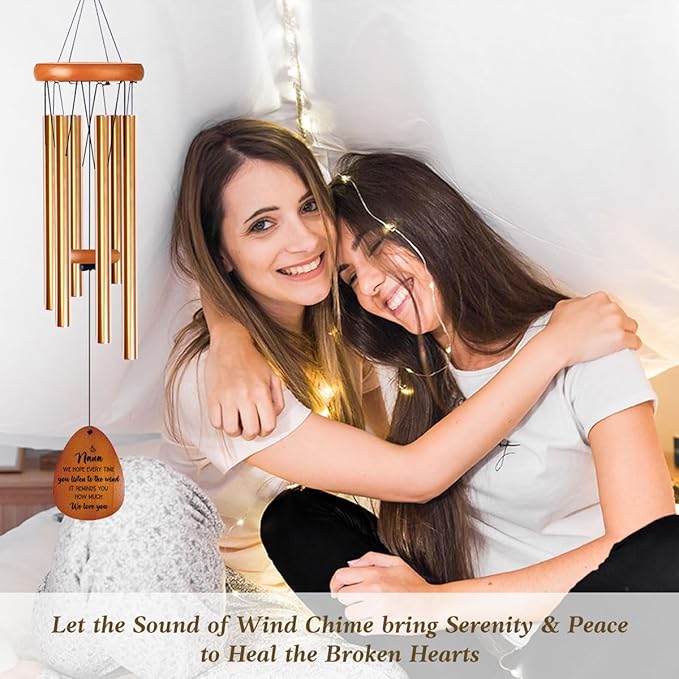 Nana Gifts Windchime Gifts for Grandma from Granddaughter Grandson, First Time Grandma Mothers Day Retirement Birthday for Nana Mom Wind Chime