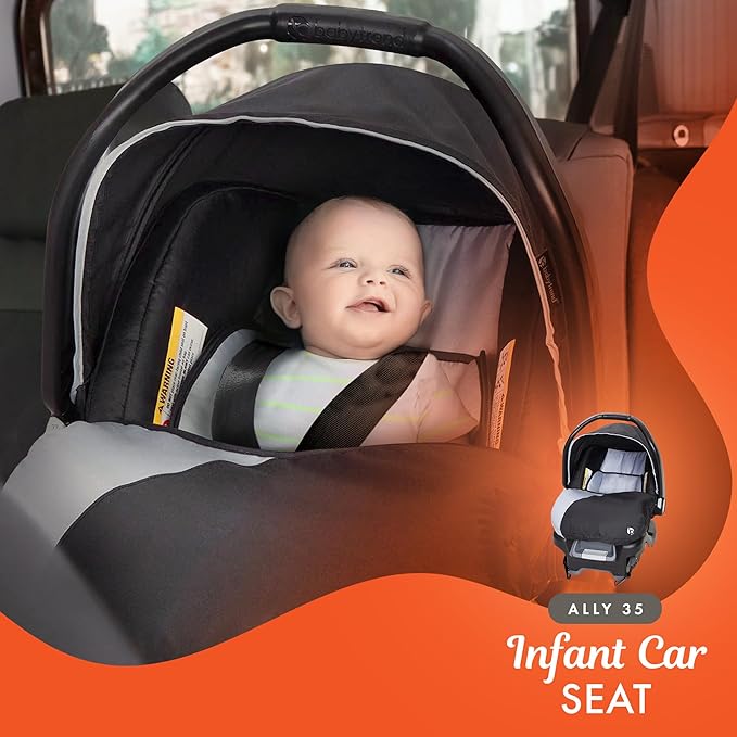 Baby Trend Infant and Toddler Double Stroller & 2 Car Seat Combo, 3 Pc Set, Stormy - Portable and Lightweight Stroller Duo and Car Seat Travel System Tandem