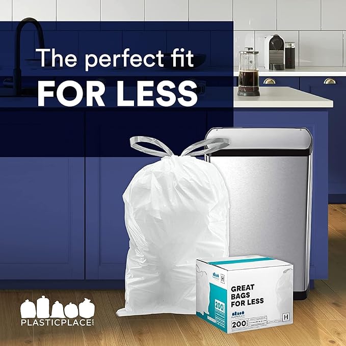 Plasticplace Custom Fit Trash Bags Compatible