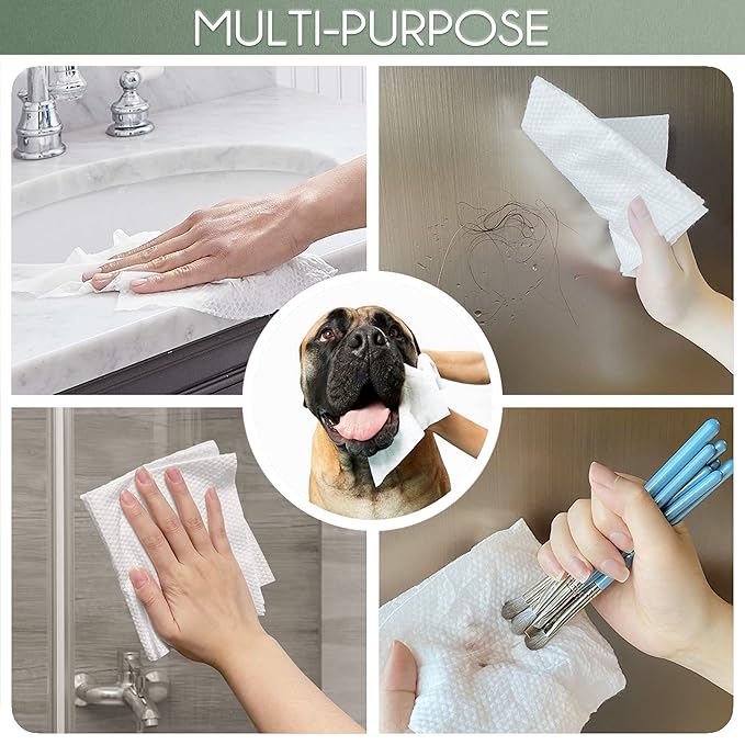 Christmas Style WOWOTEX Disposable Face Towel Biodegradable Large Dry Face