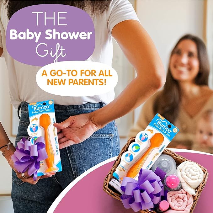 Bumco Diaper Cream Spatula - BPA-Free Diaper Bag Essentials, Soft Butt Spatula Baby, Mom-Invented Butt Paste Spatula, Bumco Diaper Cream Spatula, Flexible Diaper Cream Applicator, Bumco Baby Bum Brush