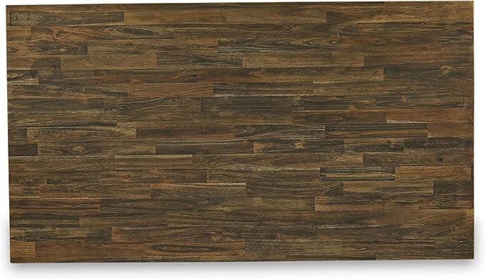 East West Furniture V777VE703-5 5 Piece Dinette Set for 4 Includes a Rectangle Dining Room Table with V-Legs and 4 Brown Linen Fabric Upholstered Parson Chairs, 40x72 Inch, Multi-Color