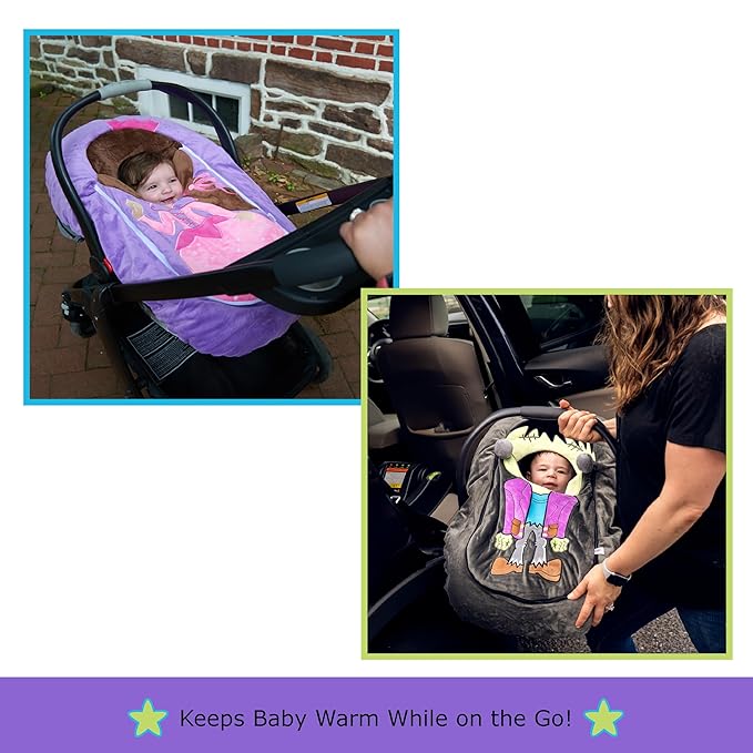Car Seat Cuties, Baby Car Seat Cover, Stretchy Universal Fit Infant Car Seat Carrier Cover for Baby Boys and Girls, Soft & Warm Baby Blanket Style Car Seat Cover, Infant Costume (Fairy)