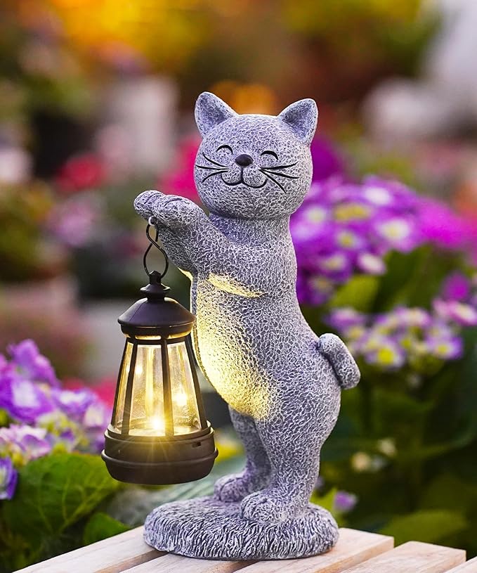 Qeeman Garden Outdoor Decor Statues: Art Figurines Decorations for Yard Patio Balcony Porch Lawn Ornaments - Gifts for Grandma Mom