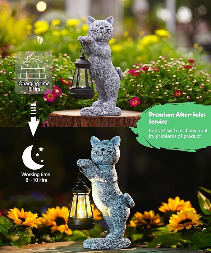 Qeeman Garden Outdoor Decor Statues: Art Figurines Decorations for Yard Patio Balcony Porch Lawn Ornaments - Gifts for Grandma Mom