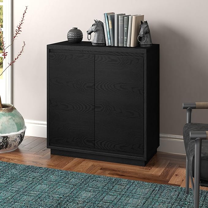 Henn&Hart Presque Accent Cabinet, 30" Wide, Black