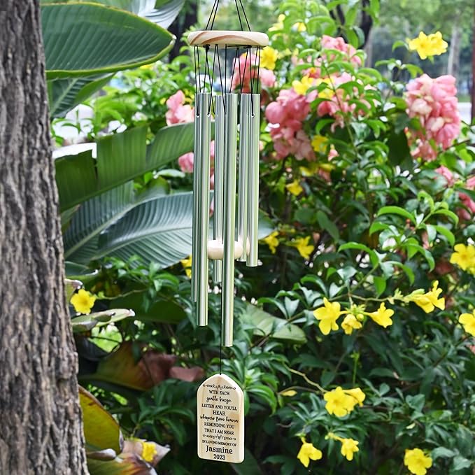 Sympathy Wind Chimes - Memorial & Bereavement Gifts for Loss of Loved Ones - In Loving Memory