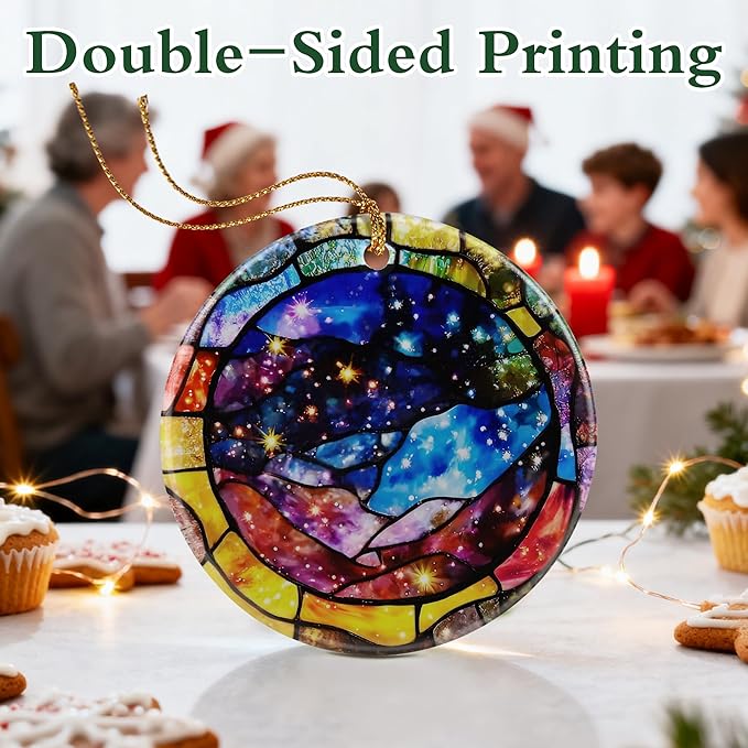 Space Milky Way Ornament | Christmas Ornaments, Christmas Decorations, Hanging Ornaments for Tree, Holiday Decor Gifts | Gifts for Astronomy Lovers & Cosmic Art Lovers | Gift Exchange Ideas