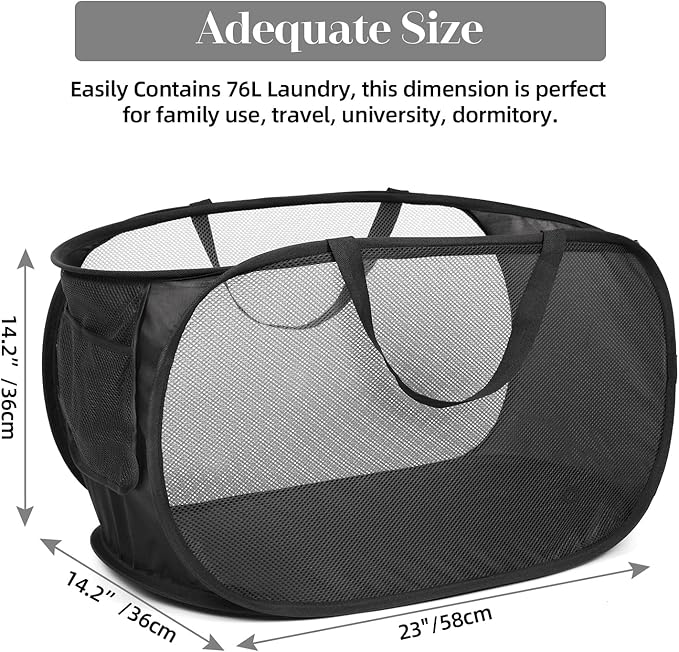 4 Pack Collapsible Laundry Baskets, Foldable Laundry Basket