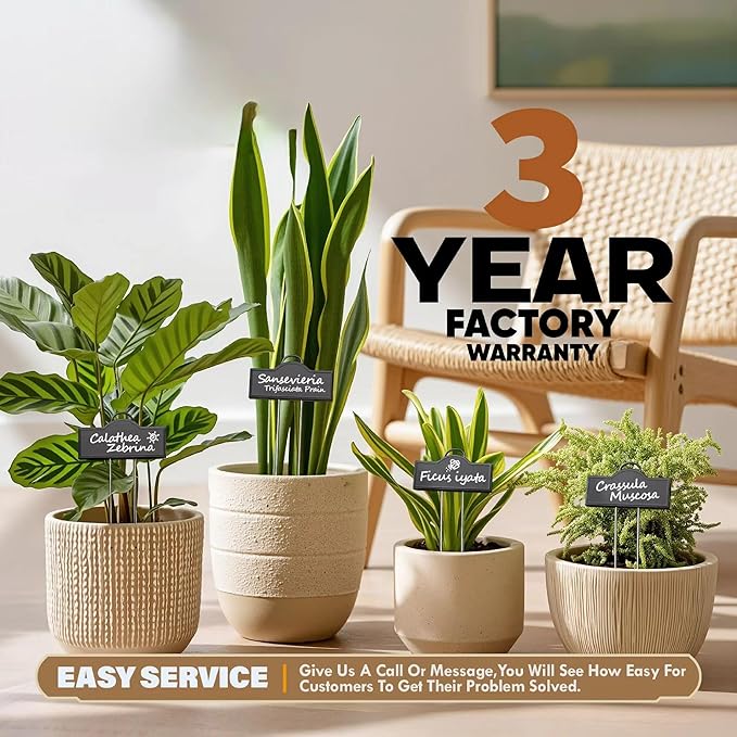 Stainless Steel 304 Plant Labels Weatherproof, Metal Garden Label Tall Markers 25 Pack for Outdoor Plants Vegetables Herb Seedlings Flowers with a Pen, Label Area 3.74'' x 1.39'' Height 10.75 Inch