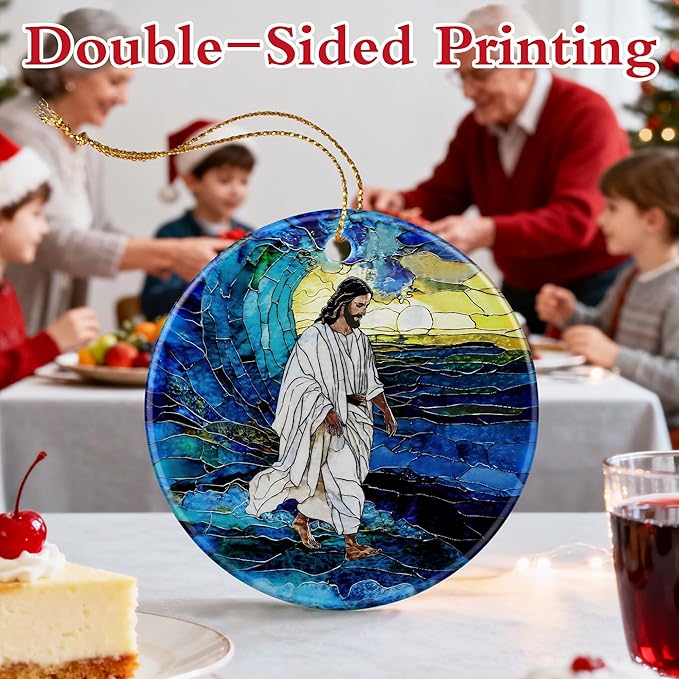 Jesus Christ Ornament, Christmas Ornaments, Christmas Tree Decorations | Christian Home Decor, Religious Decor Gifts for Christians, Religious Gifts, Gift Exchange & Gift Idea, Giftbox Included
