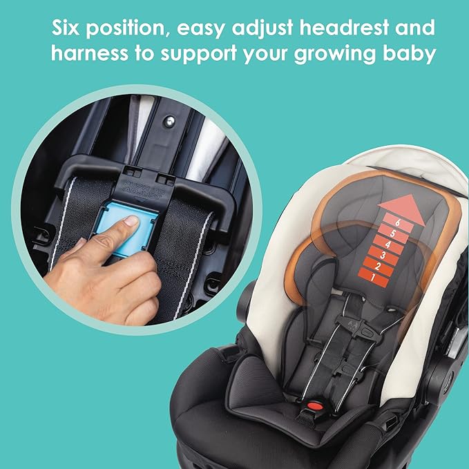 Baby Trend Tango PRO Travel System with Secure-Lift Infant Car Seat, Dash Tan