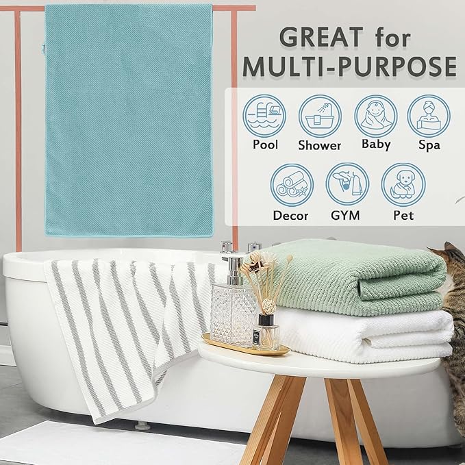 VOOVA & MOVAS Bath Towel Set, Large 30" x 56"