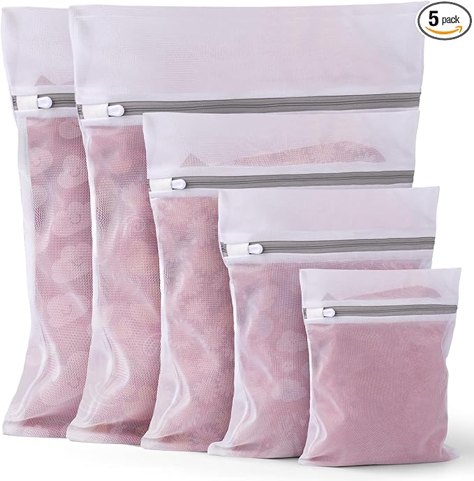 5Pcs Laundry Bags Mesh Wash Bags, Delicate Laundry Bags