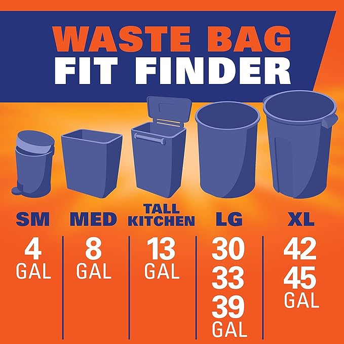Hefty Clear Trash Bags, 13 Gallon