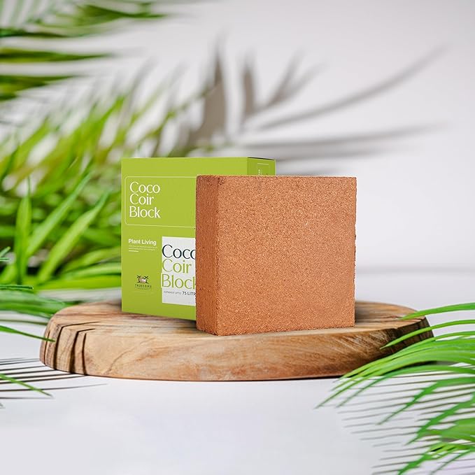 10 LB Premium Organic Coco Coir Compressed Natural Brick with Low EC and PH Balance - High Expansion for Indoor and Outdoor Potting Soil, Renewable Coco Soil for Gardening