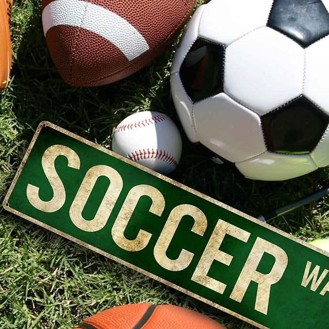 Rasonus Soccer Gifts for Boys 8-12 Men Soccer Poster Wall Decor for Girls Room, Vintage Sports Decor Teen Boys Birthday Christmas Wall Art for Bedroom Man Cave