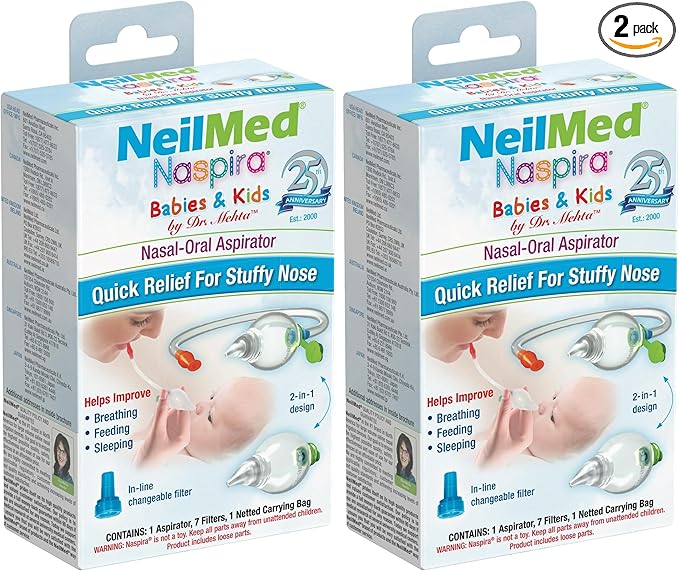 NeilMed Naspira Nasal-Oral Aspirator (Pack of 2)