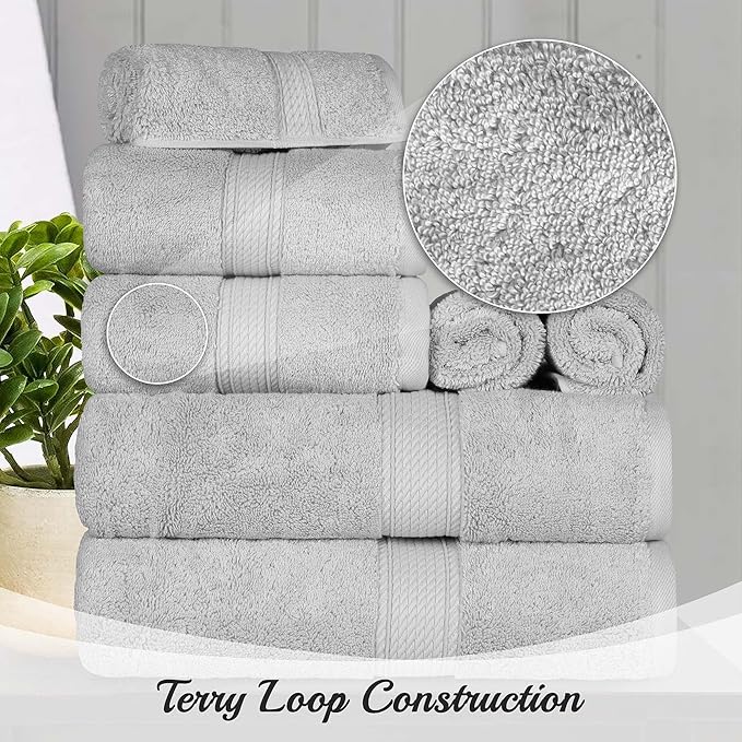 SUPERIOR Solid Egyptian Cotton Face Towel Set