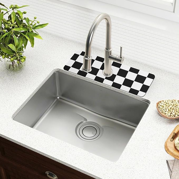 Kitchen Sink Splash Guard 1 PC 14.7 Inch Sink Faucet Mat Splash Guard