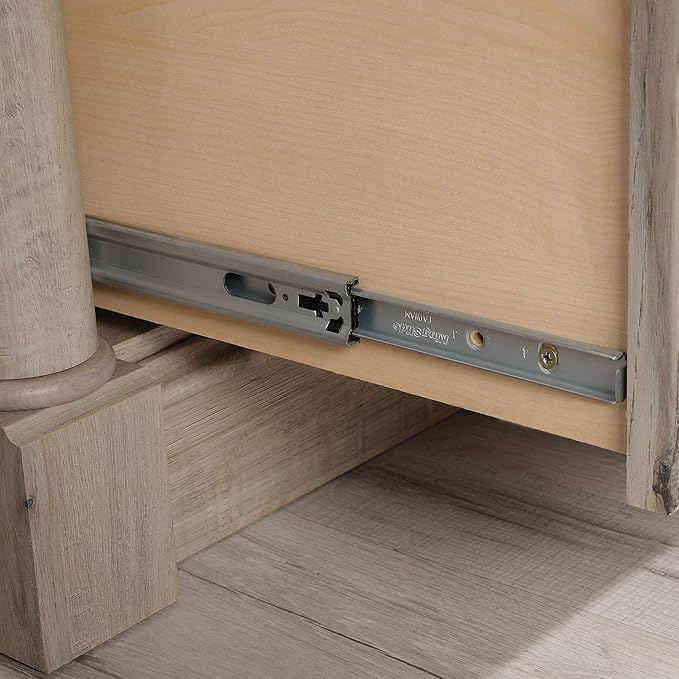 Sauder Palladia 2 Drawer File Cabinet, Lateral Filing Cabinets for Home Office, Hanging File Folders Organizer, Interlocking Drawers, in Split Oak Finish