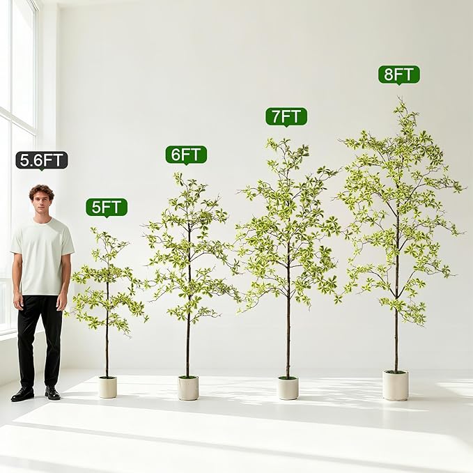 5FT Artificial Black Olive Tree Artificial Olive Plants, Tall Faux Olive Tree Faux Silk Plant Fake Plant Ultra-Realistic Silk Leaves & Natural Trunk Indoor Outdoor Use