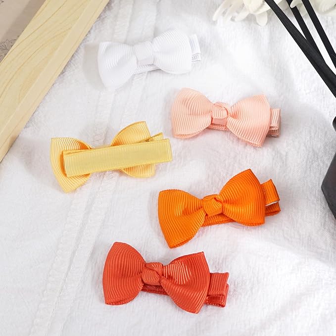 CÉLLOT Baby Girls Hair Clips 25PCS Fully Lined Tiny 2" Hair Bows Alligator Clips for Infants Toddlers