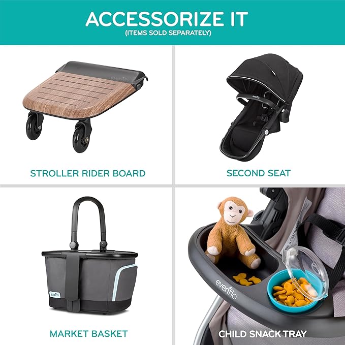 Pivot Xpand Modular Travel System with LiteMax Infant Car Seat with Anti-Rebound Bar (Ayrshire Black)