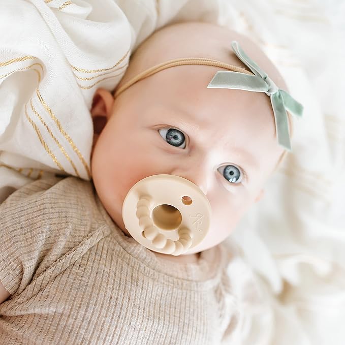 Ryan & Rose Cutie PAT Pacifier Teether (Bulb, Tan)