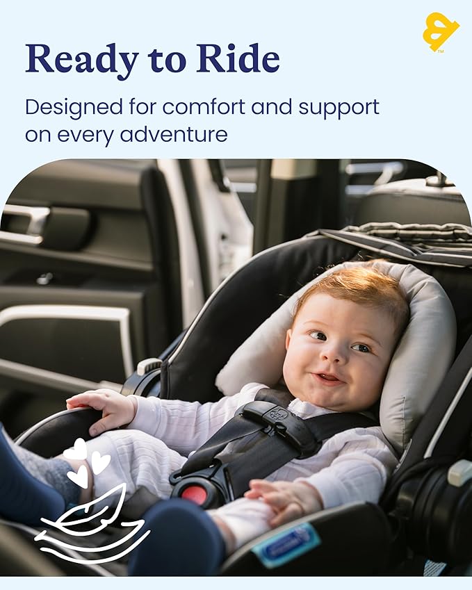 GoldBug Baby & Toddler 2-in-1 Duo Head Support for Car Seats - Grey