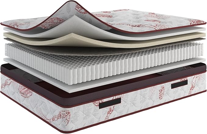 Ottomanson King 13" Luxury I Eurotop Mattress, Medium-Firm Memory Foam Comfort - Made in USA - Premium Quilted Cover Mattress - Fiberglass-Free - Bed in a Box