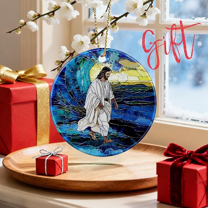 Jesus Christ Ornament, Christmas Ornaments, Christmas Tree Decorations | Christian Home Decor, Religious Decor Gifts for Christians, Religious Gifts, Gift Exchange & Gift Idea, Giftbox Included