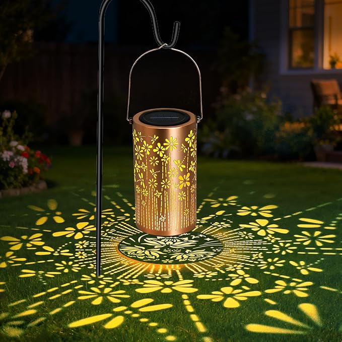 Solar Lantern Outdoor Lamp Waterproof Decorations Garden Decor, Christmas Birthday Gifts for Women, Mom, Grandma Decorative Garden, Yard, Patio, Lawn, Porch - Dragonfly