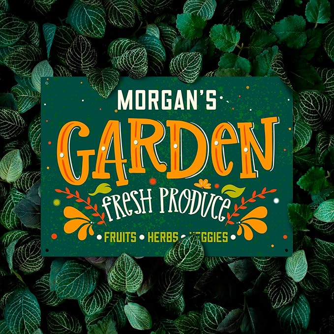Custom Garden Signs, Personalized Sign for Garden, Ideal for Mom, Mother Or Christmas Gift Sign, 18x24 Inches, Rust Free .063 Aluminum, Fade Resistant, Made in USA by Sigo Signs