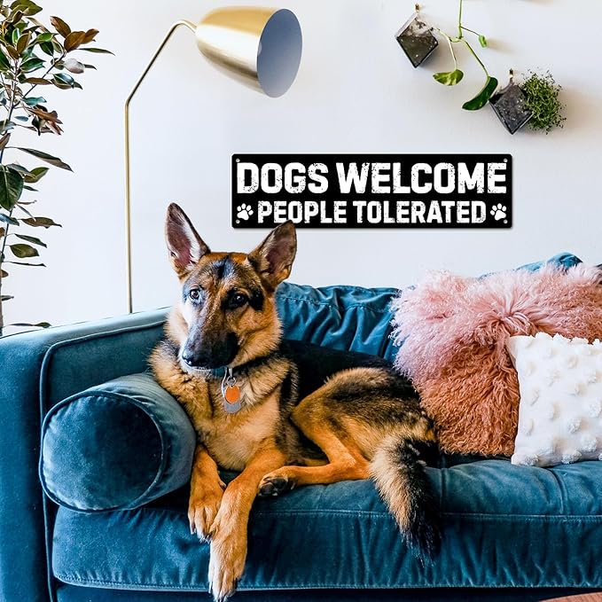 Dog Gifts for Women Funny Wall Decor for Dachshund, Golden Retriever, German Shepherd, French Bulldog, Black Lab, Poodle & More – Pug & Corgi Gifts for Corgi Lovers Tin Sign